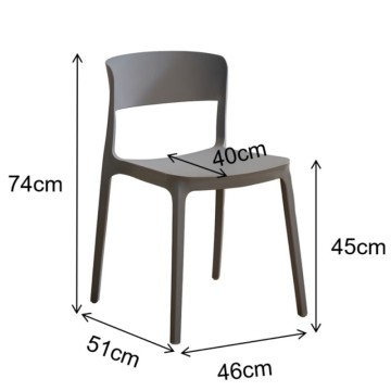 Sedia in polipropilene bianco design moderno Diaspro