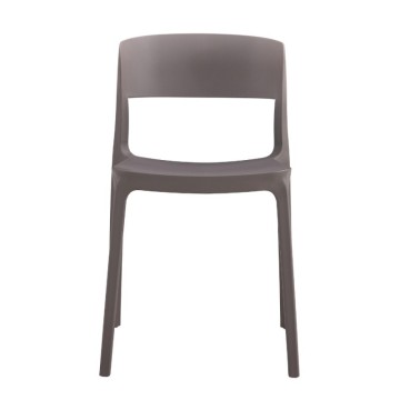 Sedia in polipropilene tortora design moderno Diaspro