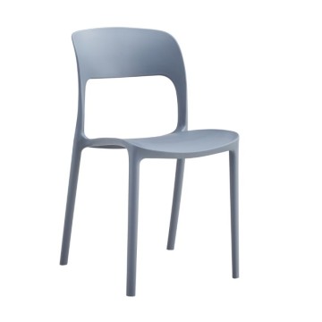 Sedia in polipropilene grigio scuro design moderno Berillo