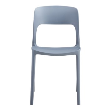 Sedia in polipropilene grigio scuro design moderno Berillo