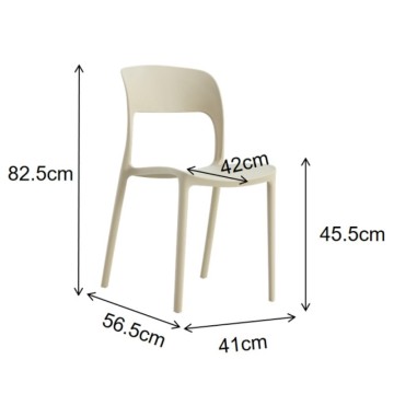 Sedia in polipropilene tortora design moderno Berillo
