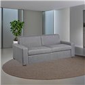 Divano letto 3 posti Flash tessuto Roma23 colore grigio 199x98x84h