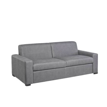 Divano letto 3 posti Flash tessuto Roma23 colore grigio 199x98x84h