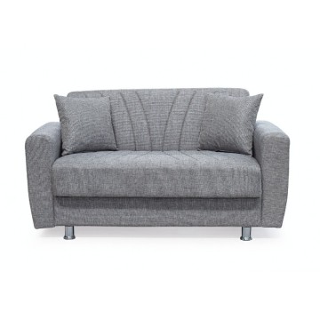 Divano 2 posti con contenitore e funzione letto Poem tortora 149x78x78H