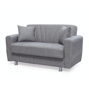 Divano 2 posti con contenitore e funzione letto Poem tortora 149x78x78H