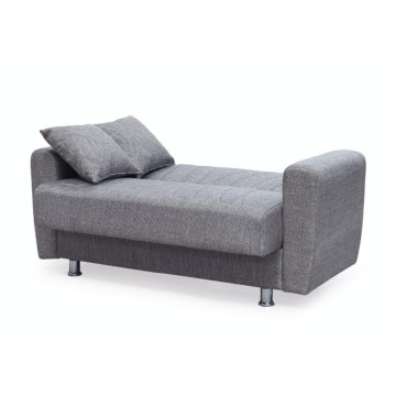 Divano 2 posti con contenitore e funzione letto Poem tortora 149x78x78H