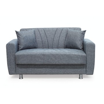 Divano 2 posti con contenitore e funzione letto Poem grigio 149x78x78H