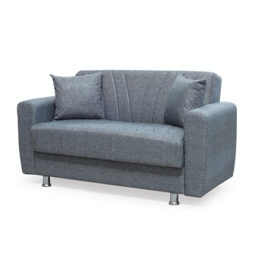 Divano 2 posti con contenitore e funzione letto Poem grigio 149x78x78H