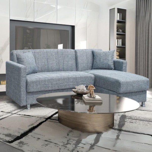 Divano letto Oasis con penisola doppio contenitore Oasis grigio chiaro 200x134x80H Divano letto Oasis con penisola doppio contenitore Oasis grigio chiaro 200x134x80H