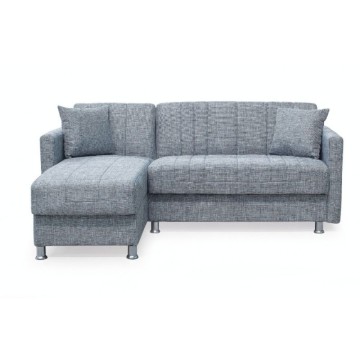 Divano letto Oasis con penisola doppio contenitore Oasis grigio chiaro 200x134x80H Divano letto Oasis con penisola doppio contenitore Oasis grigio chiaro 200x134x80H