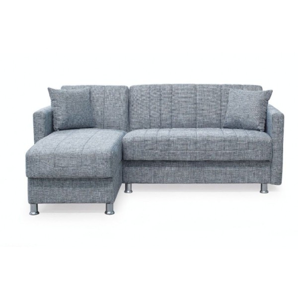 Divano letto Oasis con penisola doppio contenitore Oasis grigio chiaro 200x134x80H Divano letto Oasis con penisola doppio contenitore Oasis grigio chiaro 200x134x80H