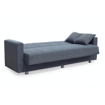 Divano 3 posti con contenitore e funzione letto Marbella grigio scuro 210x78x78H