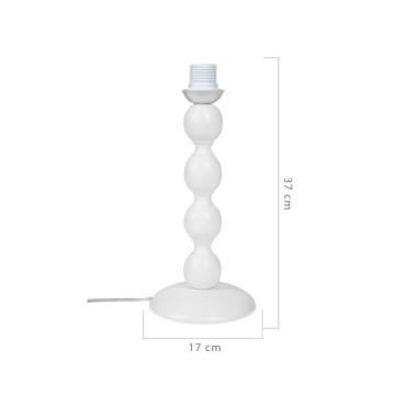 Lampada da tavolo base bianca e paralume tessuto colore verde LAGUNAH372638