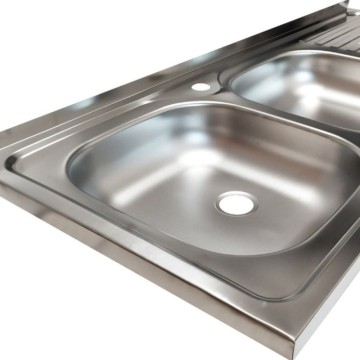 Lavello appoggio 120x50 cm doppia vasca destro - Samet