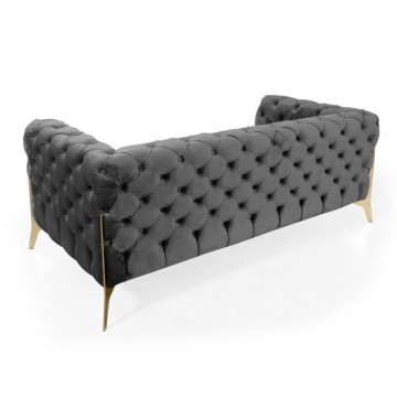 Divano 3 posti modulare con chaise longue trasformabile in letto Armada verde oliva 290x85x75H
