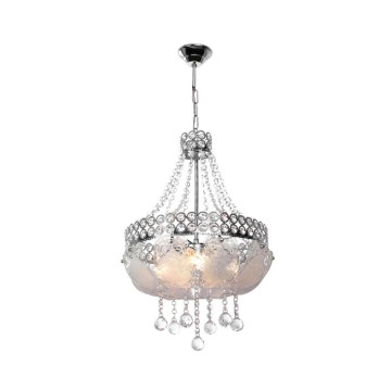 Lampada da soffitto Sare MDL3550 argento vetro decorato e pietre effetto cristallo