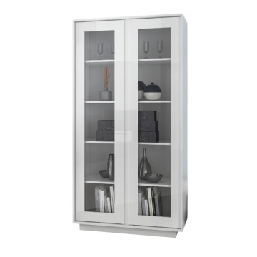 Vetrina 2 ante bianco lucido Ice 92x43x179H