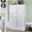 Mobile contenitore 4 ante bianco lucido Ice 92x43x145H