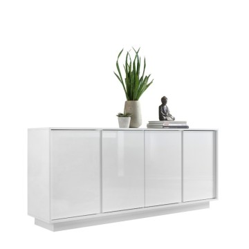Madia 4 ante bianco lucido Ice 180x43x79H