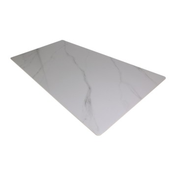 Tavolo Solid piano ceramica effetto marmo bianco lucido 180x90 cm.