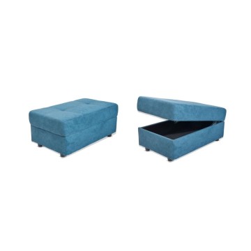 Divano letto con contenitore reversibile verde acqua - Lughen