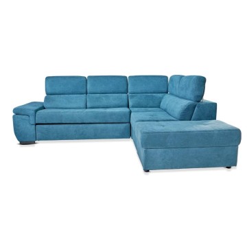 Divano letto con contenitore reversibile verde acqua - Lughen