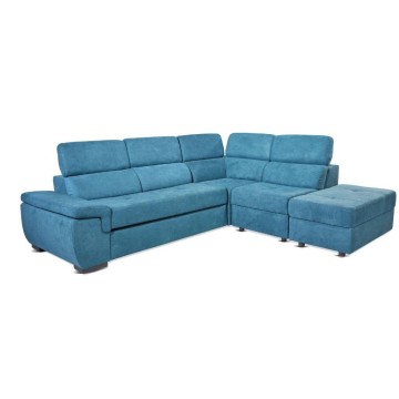 Divano letto con contenitore reversibile verde acqua - Lughen