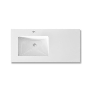 Mobile bagno sospeso 90 cm color rovere con lavabo  - Resia