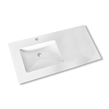 Mobile bagno sospeso 90 cm color rovere con lavabo  - Resia