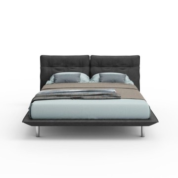 Letto matrimoniale moderno grigio scuro Bolt - Toscohome