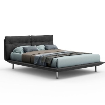 Letto matrimoniale moderno grigio scuro Bolt - Toscohome
