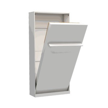 Letto singolo a scomparsa Happy bianco 104x38x221H