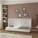 Letto singolo a scomparsa Life bianco 215x38x108H