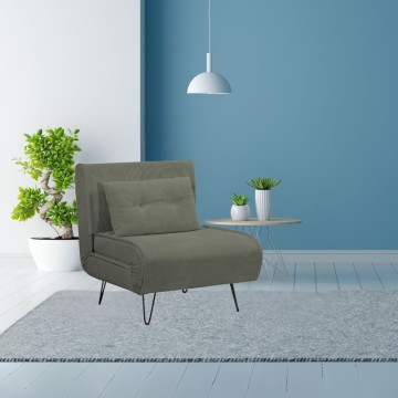 Poltrona letto Quarzo senza braccioli colore verde muschio