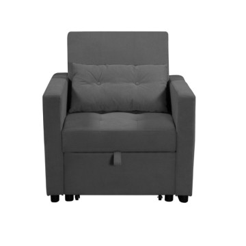 Poltrona letto estraibile Zaffiro colore grigio scuro