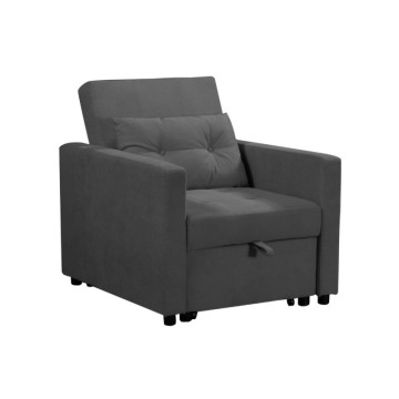 Poltrona letto estraibile Zaffiro colore grigio scuro