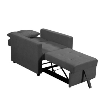 Poltrona letto estraibile Zaffiro colore grigio scuro