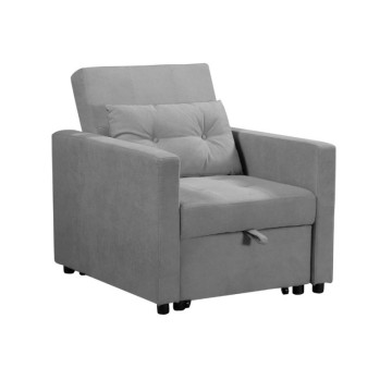 Poltrona letto estraibile Zaffiro colore grigio chiaro