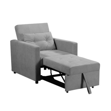 Poltrona letto estraibile Zaffiro colore grigio chiaro
