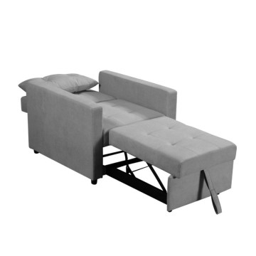 Poltrona letto estraibile Zaffiro colore grigio chiaro