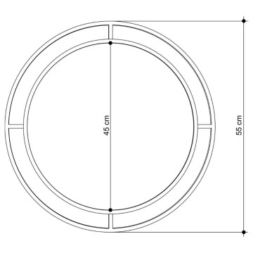 Specchio Bubble con doppia cornice in metallo oro