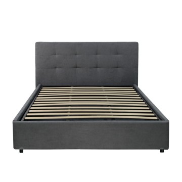 Letto Matrimoniale contenitore tessuto ash grigio Ascoli 182x195x105H