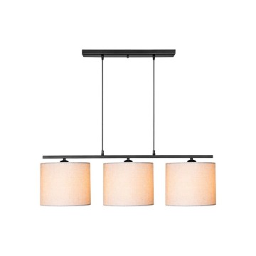 Lampada a sospensione Medusa ASZ1532 con paralumi tessuto beige