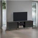 Mobile porta TV antracite Aldo1 con anta cassetti e vano a giorno 182x40x50,1H