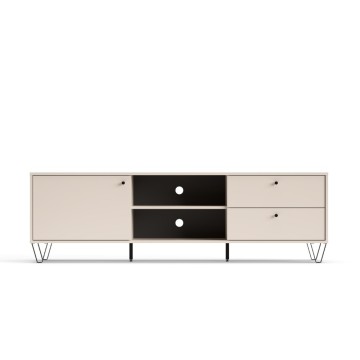 Mobile porta TV cashmere Aldo1 con anta cassetti e vano a giorno 182x40x50,1H