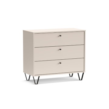 Cassettiera 3 cassetti cashemere ALDO3 83.6x40x75.2H