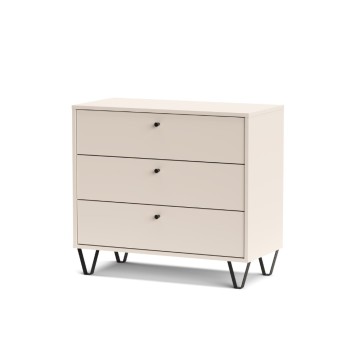 Cassettiera 3 cassetti cashemere ALDO3 83.6x40x75.2H