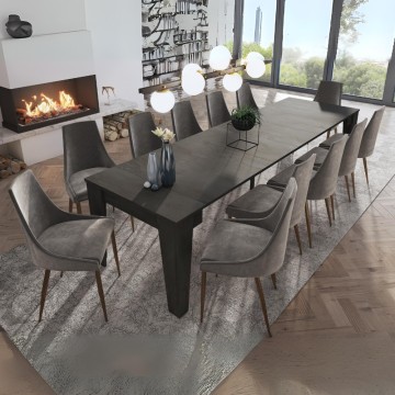Consolle allungabile salvaspazio colore ossido Petra 90x53,6x75,2H