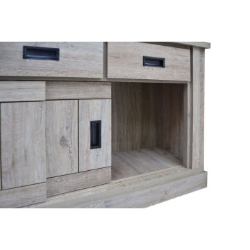 Cristalliera colore ancona oak 3 cassetti e 4 ante scorrevoli Anthony67120 150x39,6x204H