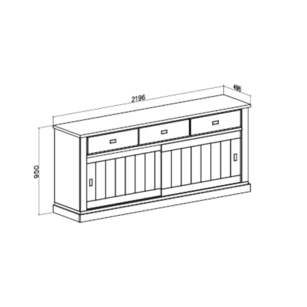 credenza oak toscohome